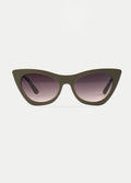 Cateye Vintage Pointy Sunglasses | Olive-Image 1