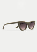 Cateye Vintage Pointy Sunglasses | Olive-Image 2
