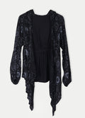 Celestial Hooded Cardigan | Black-Image 1