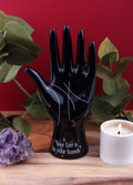 Ceramic Palmistry Hand Ornament | Black-Image 1