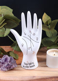 Ceramic Palmistry Hand Ornament | White-Image 1