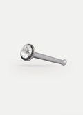 Clear Gem Nose Bone 22G | Steel-Image 1