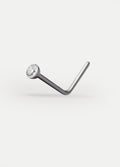 Clear Gem Nose L Bend 22G | Steel-Image 1