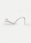 Clear Gem Nose Screw 22G | Steel-Image 1