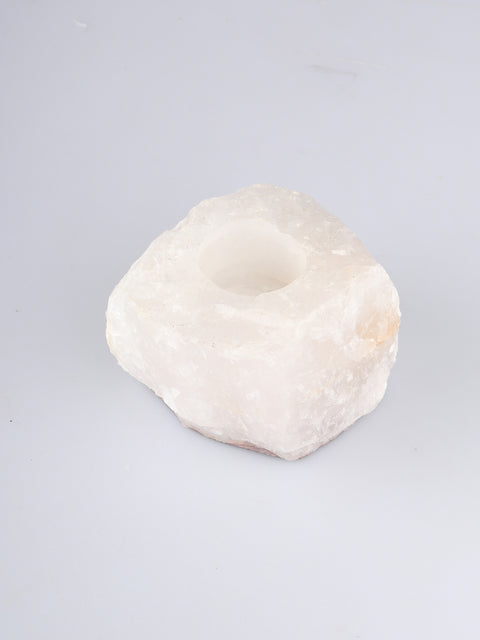 Clear Quartz Candle Holder
