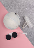 Contact Lens Case - Marble Look | Silver-Image 1