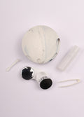 Contact Lens Case - Marble Look | Silver-Image 3