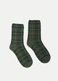 Cosmic Crew Socks | Forest Plaid Check-Image 1