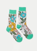 Cosmic Crew Socks | Pastel Floral-Image 1
