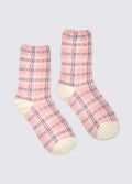 Cosmic Crew Socks | White Plaid Check-Image 1