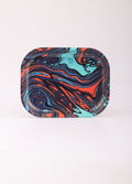 Cosmic Rolling Tray metal 18 x 14 cm | Orange Swirl-Image 2
