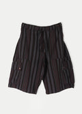 Cotton Cargo Shorts | Black-Image 5