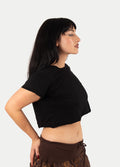 Cotton Celestial Crop Tee | Black-Image 2
