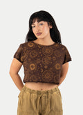 Cotton Celestial Crop Tee | Brown-Image 1