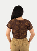Cotton Celestial Crop Tee | Brown-Image 3
