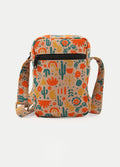Cotton Desert Cactus Travel Bag | Orange-Image 1