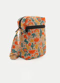 Cotton Desert Cactus Travel Bag | Orange-Image 2