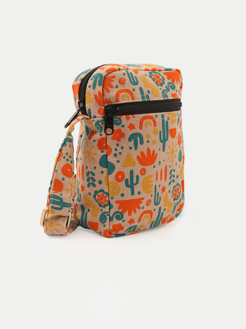 Cotton Desert Cactus Travel Bag