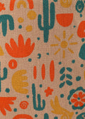 Cotton Desert Cactus Travel Bag | Orange-Image 3