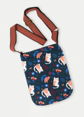 Cotton Flower Cat Crossbody Bag | Blue-Image 1