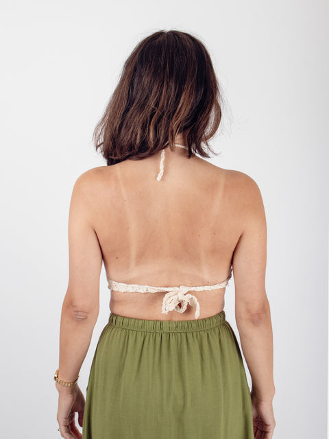 Cotton Flower Crochet Bra Top