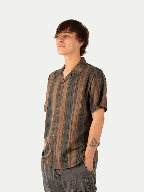 Cotton Homespun Camp Shirt