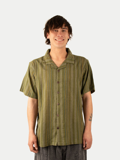 Cotton Homespun Camp Shirt