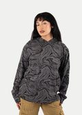 Cotton Mushroom Pullover Hoody | Black-Image 1