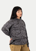 Cotton Mushroom Pullover Hoody | Black-Image 2