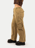 Cotton Stonewash Patch Cargo Pants | Olive-Image 5