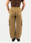 Cotton Stonewash Patch Cargo Pants | Olive-Image 6