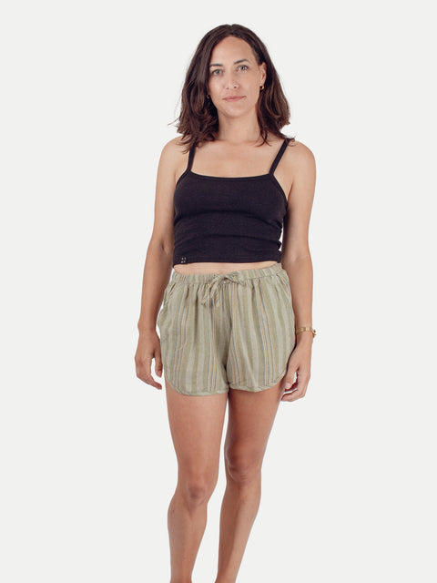 Cotton Stripe Shorts