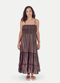 Cotton Tiered Maxi Dress | Agate Stripe-Image 1