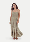 Cotton Tiered Maxi Dress | Sage-Image 1