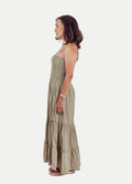 Cotton Tiered Maxi Dress | Sage-Image 2