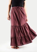 Cotton Tiered Skirt | Rose-Image 1