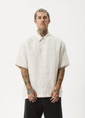 Criss Cross - Hemp Short Sleeve Shirt | Taupe-Image 1