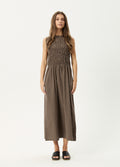Cyrus - Recycled Maxi Dress | Coffee Stripe-Image 1