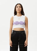 Daisy - Recycled Cropped Singlet | White-Image 1