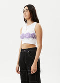 Daisy - Recycled Cropped Singlet | White-Image 2
