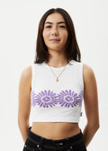Daisy - Recycled Cropped Singlet | White-Image 5