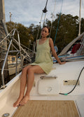 Darcy Jesse - Hemp Seersucker Mini Dress | Lemongrass Check-Image 4