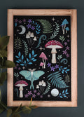 Dark Forest Wooden Framed Wall Art | One Colour-Image 1