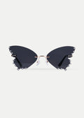 Diamond Butterfly Novelty Sunglasses | Black-Image 1