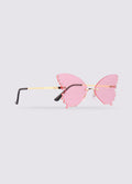 Diamond Butterfly Novelty Sunglasses | Pink-Image 2