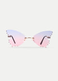 Diamond Butterfly Novelty Sunglasses | Pink-Purple-Image 1