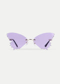 Diamond Butterfly Novelty Sunglasses | Purple-Image 1