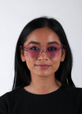 Diamond Butterfly Novelty Sunglasses | Purple-Image 2