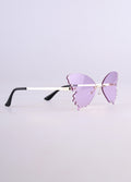 Diamond Butterfly Novelty Sunglasses | Purple-Image 3