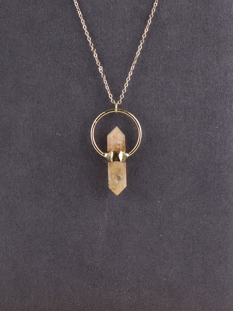 Double Point Amethyst Pendant